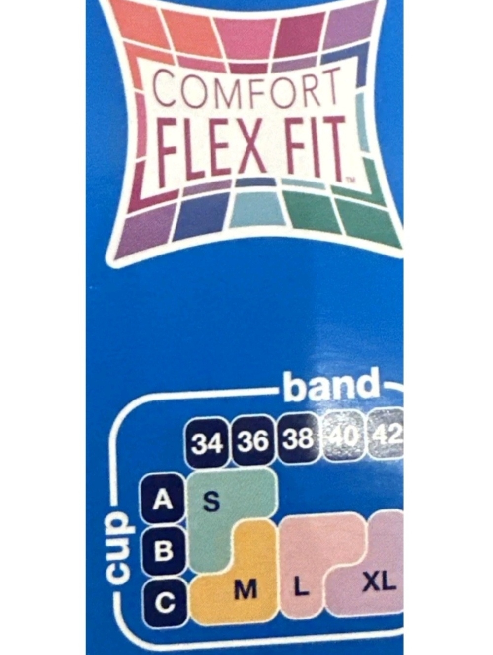 Hanes Navy Wireless Bra with White & Red Stripe Band - Picture 5 of 5